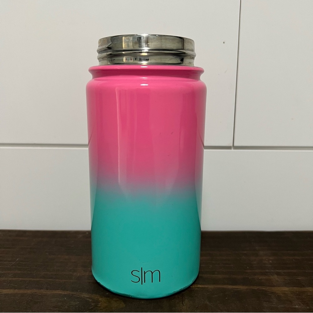 Simple Modern Ombre Print Kids Water Bottle with No Lid.